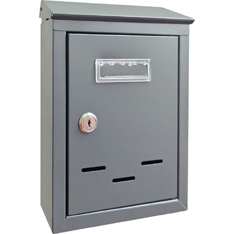 CASSETTA POSTALE 'MAGNOLIA SMALL' cm 18x 6x H.26 - grigio argento  - KASART