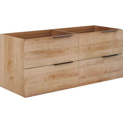 Meuble sous vasque suspendu - Naturel clair - 120 cm - NISAYA