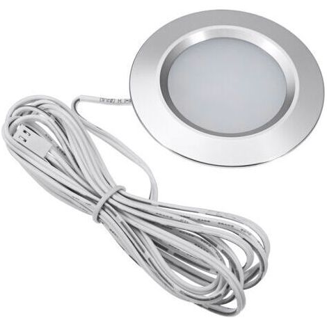 Plafonnier encastré rond et fin pour camping-car, 12V, 12LED, pour camping-car, bateau, éclairage intérieur avec câble, blanc (1/5)