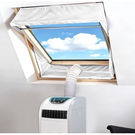 Joint de Climatisation pour Fenêtre de Toit - 2x230cm Autocollant & Résistant à la Déchirure - Circonférence Max. 460cm - Blanc - pour Fenêtres (1/5)