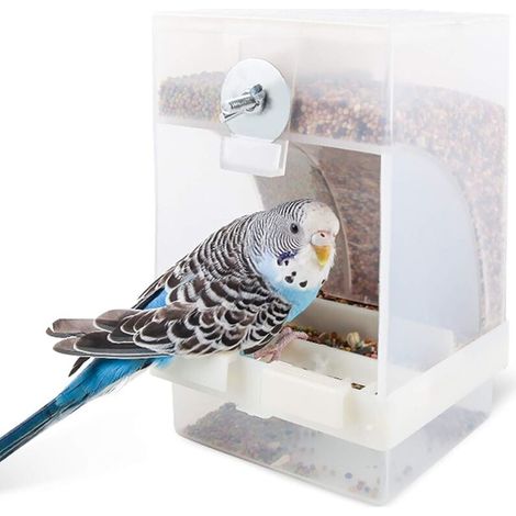 Mangeoire à Oiseaux Transparent Station d'alimentation Automatique pour Oiseaux Peut être Suspendue 16 x 10 x 9.5 cm Grande Capacité Peut Stocker Suffisamment de Nourriture Pendant 15 Jours.