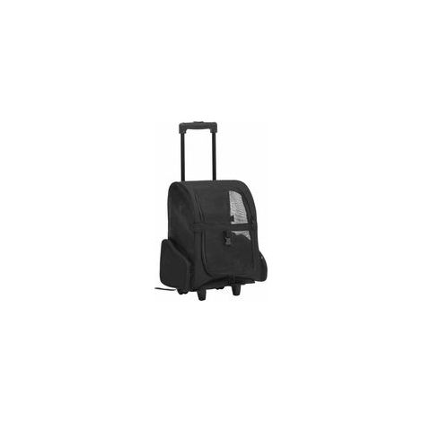 Chariot pliable 3 en 1 pour animaux de compagnie, noir-Crezuo
