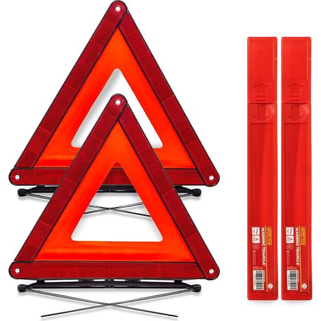 Coche Homologados ECE Reflexiva Plegable Advertencia De Carretera Paquete De 2 (1/5)
