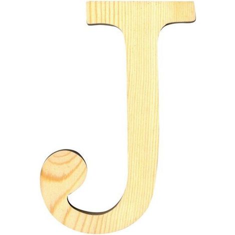 LETTRE J - 11.5 CM - BOIS