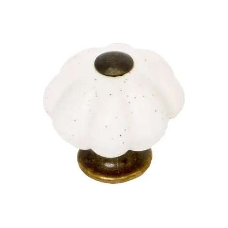 Pomolo Porcellana Bronzo Decorato Mm.25 Pz.2 (1/2)
