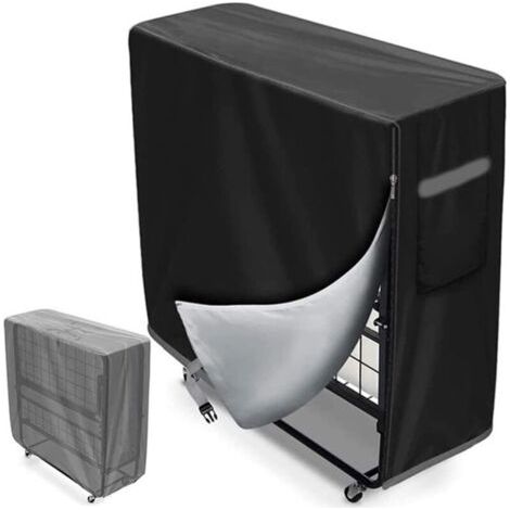 Housse de lit pliante - 99 x 38 x 114 cm - Housse de protection imperméable - Housse polyvalente - Tissu Oxford 210D - Pour intérieur, sous-sol, chambres d'amis - Noir (1/5)