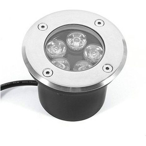 Spot d'extérieur encastrable au sol, étanche IP67 LED pour terrasse, spot d'extérieur rond praticable au sol, 220 V rond pour pelouse, jardin, Ø12x19cm 1pc (1/4)