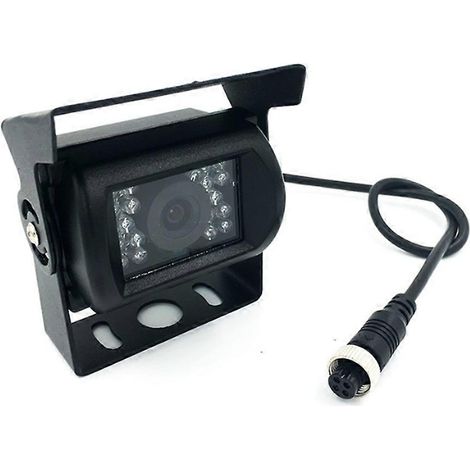 Caméra de recul étanche à 18 LED avec vision nocturne infrarouge pour voiture, bus, camion, camping-car, fourgonnette 12V/24V (B) (1/5)