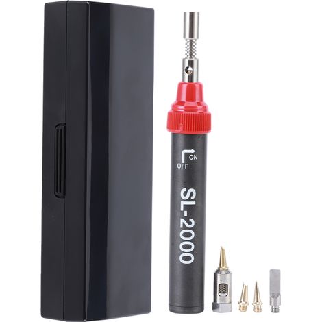 Kit de soudure au gaz 5-en-1 fer à souder butane pur SL-2000K 11ML avec embouts multiples (1/5)