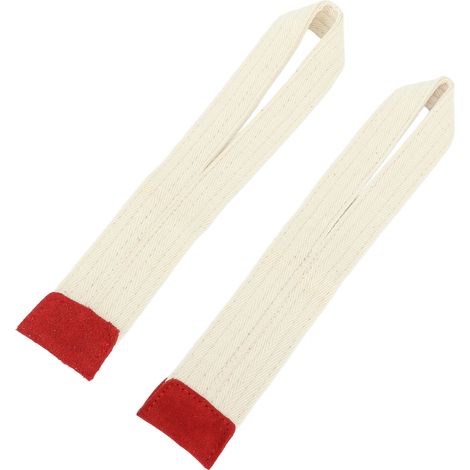 1 paire de sangles de poignet de musculation en polyester souple antidérapant, blanches (1/5)