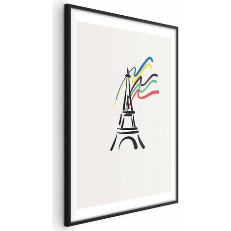 Poster – Eiffelturm und Farben (1/4)