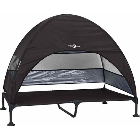 Lit surélevé pour chien Noir 127 x 81 x 108 cm Tissu et acier CFW44251 (1/5)