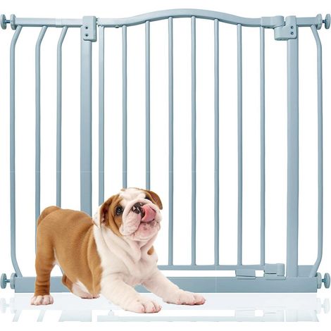 Bettacare Curved Top Dog Gate, 80cm - 89cm, Matt Grey, Pressure Fit Pet Gate for Dog and Puppy, Pet and Dog Barrier