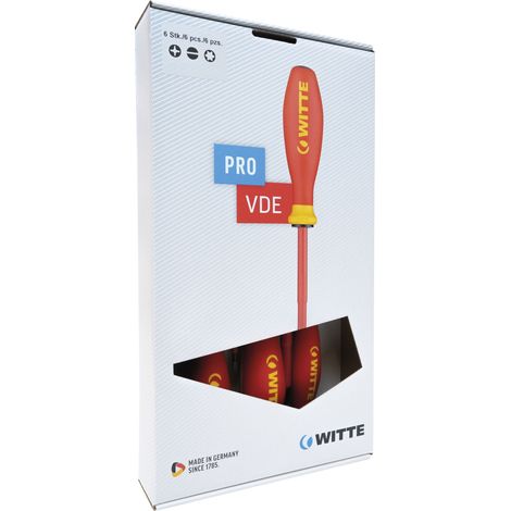 WITTE 670025 - Jeu de 5 tournevis PRO VDE (PL/PZ)