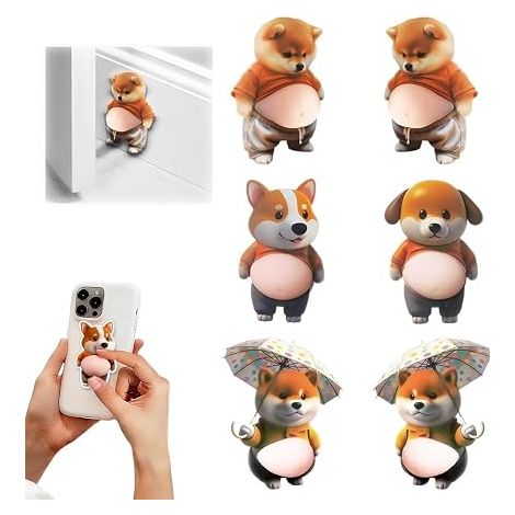 Bloc Porte Stickers 3D Shiba Inu 11x7cm PVC Autocollants Sécurité Maison Décor Mobile Multifonction (1/5)