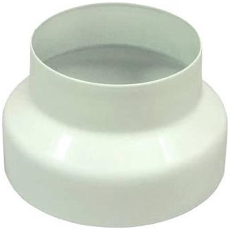RIDUZIONE IN METALLO  PER TUBI STUFA BIANCO LUCIDO  - ø cm.10/8  --  DF 7021240