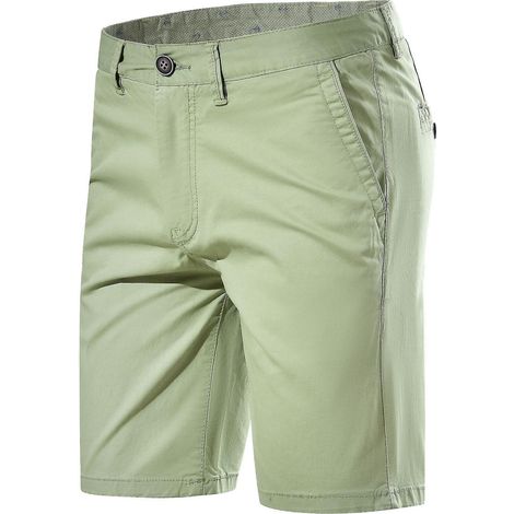 Herren-Chino-Shorts in Khaki – Größe 29, Grün (1/5)