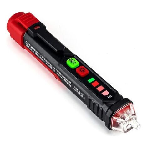 Détecteur de Tension sans Contact, Testeur de Tension avec Sensibilité Réglable, Testeur Électrique, Testeur de Fil de Phase sans Contact VT200 (1/4)