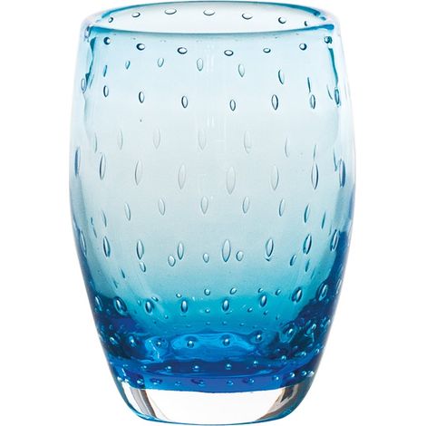 Bolicante Lot De 6 Verres Tumbler En Verre Soufflé À La Bouche Couleur Aquamarine Décoration Effet Bulles Tradition Artisanale De Murano (1/3)