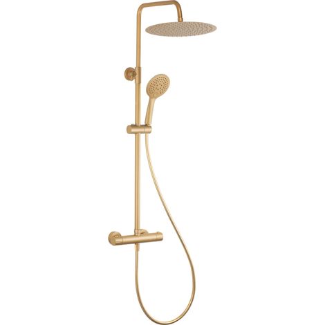 Columna de Ducha con Mezclador Termostático Acabado Gold PALOMA By Eurosanit (1/5)