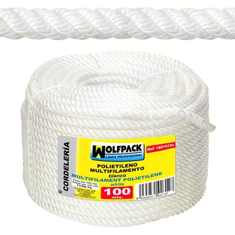 Cuerda Polipropileno Multifilamento (Rollo 100 m.)    6 mm.