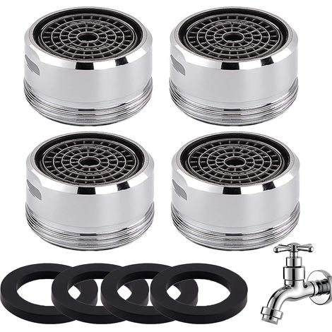 4pcs M24 Brass Aerator Faucet Water Saver for M24 Faucet with Flow 5L/min, Kitchen Faucet Aerator with Filter Tap Anti Limescale Universal for Kitchen and Bathroom (1/5)