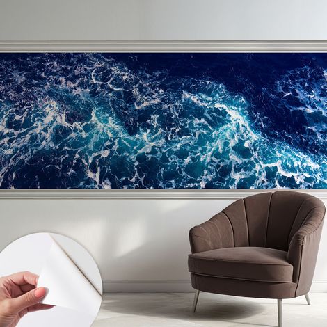 Fotomurale adesivo stickers - per camera da letto - per corridoio - decorazione casa moderna Onde marine 250x104 cm (1/5)