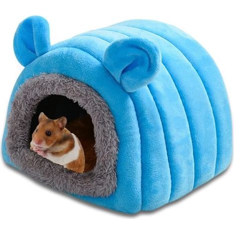 Lit pour animaux de compagnie - Non spécifié - Citrouille - Bleu - 17x17x15 cm - Confort hiver (1/4)