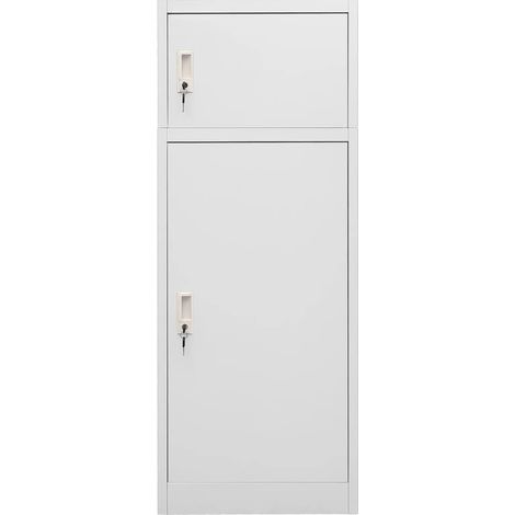 Maison Exclusive - Armadietto per Sella Grigio Chiaro 53x53x140 cm in Acciaio
