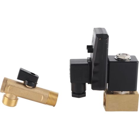 Vanne de purge électronique temporisée, vanne de purge automatique pour compresseur d'air et séchoir 110 V (1/5)