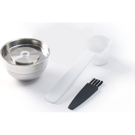 cápsulas de café reutilizables de acero inoxidable, con caja y cepillo de limpieza, compatibles con máquinas LINE NEXT. (1/5)