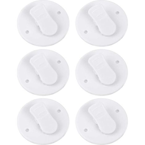 6er-Set selbstklebende Duschvorhangclips – Spritzschutz – Winddicht – Kein Bohren erforderlich – Stoppschutz – Badezimmeraccessoire für die Dusche (1/5)