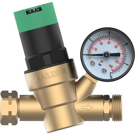 Sollbry Reducteur de Pression eau 3/4 Reducteur de Pression de Pression, Réducteur de Pression d'eau pour Réguler La Pression de l'eau Dans Les Maisons, Les Bâtiments, Les Usines (1/5)