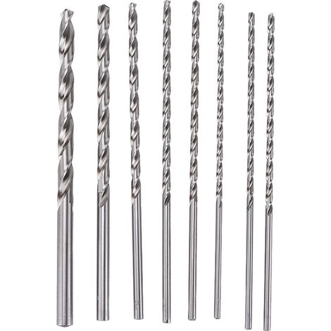 8Pcs Twist Drill Bits HSS Hole Processing Metal Wood Rotary Tool Kit 4mm‑10mm Extra Long 200mm