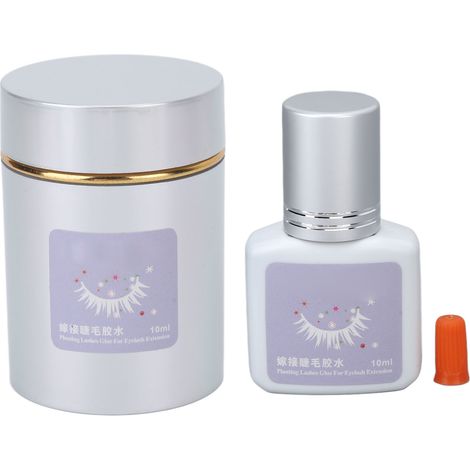 Colle à extensions de cils extra forte 10 ml, séchage rapide 2-3 s, sans odeur, professionnelle pour artistes cils. (1/5)