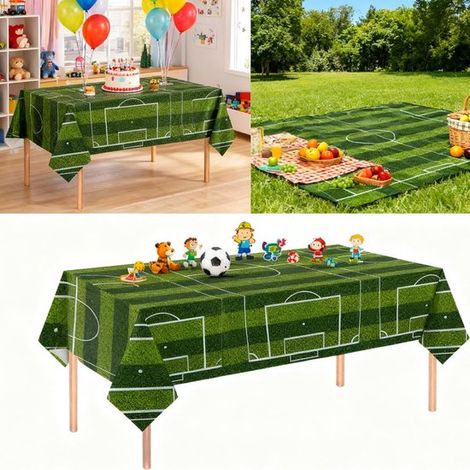 Dailygoods - Telo da calcio balilla, 2 pezzi, 137 x 274 cm, per decorazioni per feste. (1/5)