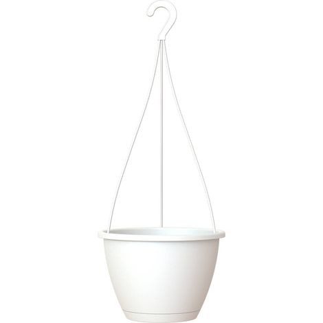artevasi© ALGARVE Blumenampel Weiß Ø 30 cm - Kunststoff (1/2)