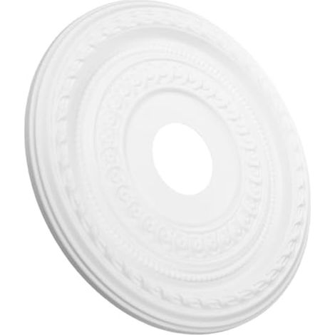 Rosace de plafond 41 cm en PU, installation facile pour lustre, lampe, maison ou bureau (1/5)