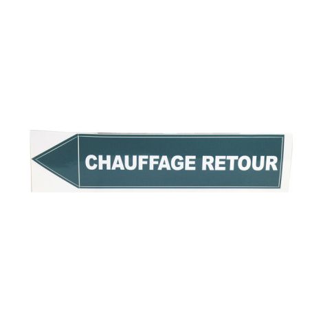 Étiquette souple adhésive chauffage retour (X 10) - DIFF