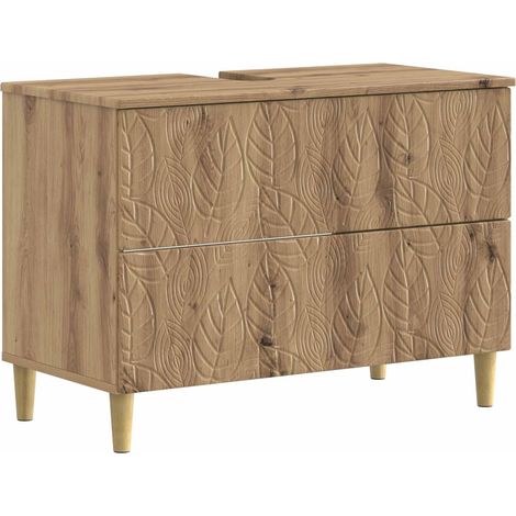 Mueble de lavabo para baño DELFT Roble artisan 82 x 41 x 59 cm vidaXL (1/5)