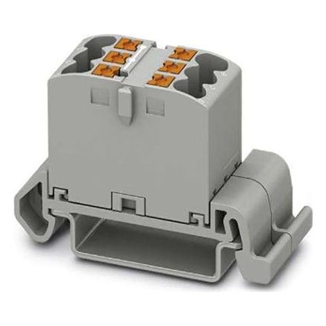 Bloc de distribution Phoenix Contact 6 voies, section de fils 12 AWG, 24A, 690 V ( Prix pour Paquet de 10 )