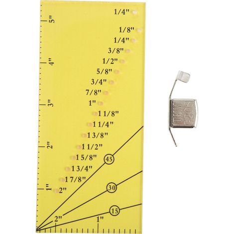 Règle magnétique pour couture avec guide de couture, échelle transparente, précision élevée, durable et portable pour machine à coudre, couleur jaune clair (1/5)
