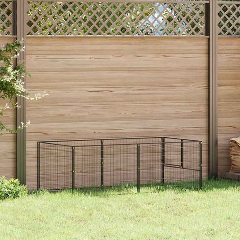 Niche pour chien noire, 200 x 100 x 70 cm, acier
