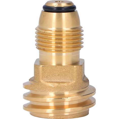 Adaptateur bouteille gaz propane laiton raccord rapide connexion flexible pour extérieur camping caravanning grill (1/5)
