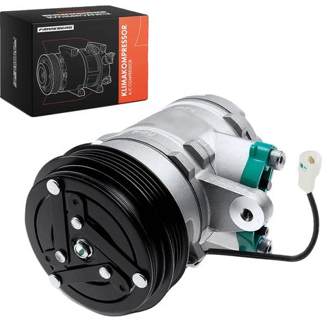 Compresor de aire acondicionado, diámetro de polea de 98 mm, tensión nominal de 12 V, refrigerante R134a, capacidad de aceite de 100 ml, compatible con varios vehículos. (1/5)