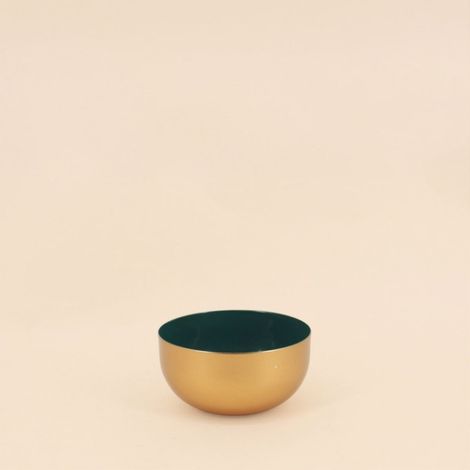 Coupelle dorée intérieur vert 12cm (1/4)