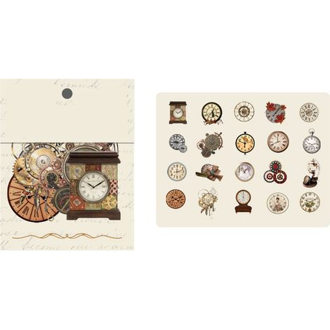 40 PET-Aufkleber im Vintage-Stil mit filigranen Motiven, Serie „Treibsand“, romantische Dekoration für Tagebücher, Notizbücher, Uhren (1/5)