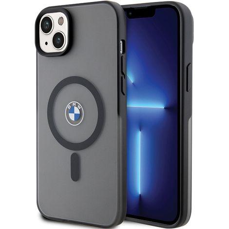 Funda BMW BMHMP14MDSLK para iPhone 14 Plus/15 Plus de 6,7" negra/negra, carcasa rígida Signature MagSafe (1/5)