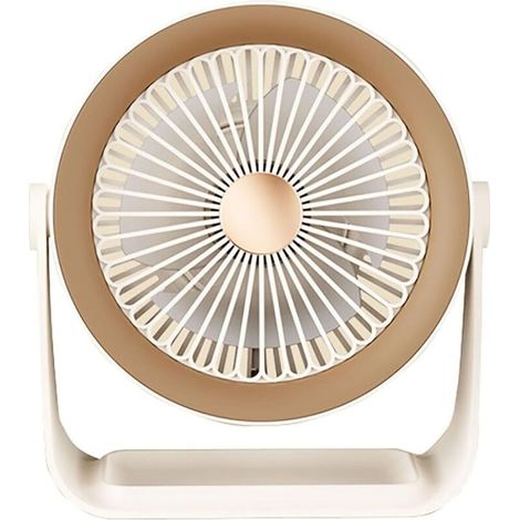 Ventilateur de bureau 7 pouces rechargeable USB – silencieux, portable et réglable, idéal pour espace de travail (1/4)