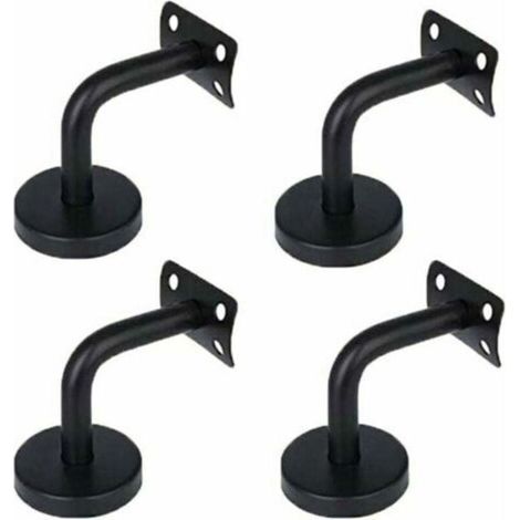 Support de main courante en acier inoxydable 201 –Lot de 4 –Résistant à la corrosion –Pour escaliers et couloirs intérieurs (1/4)